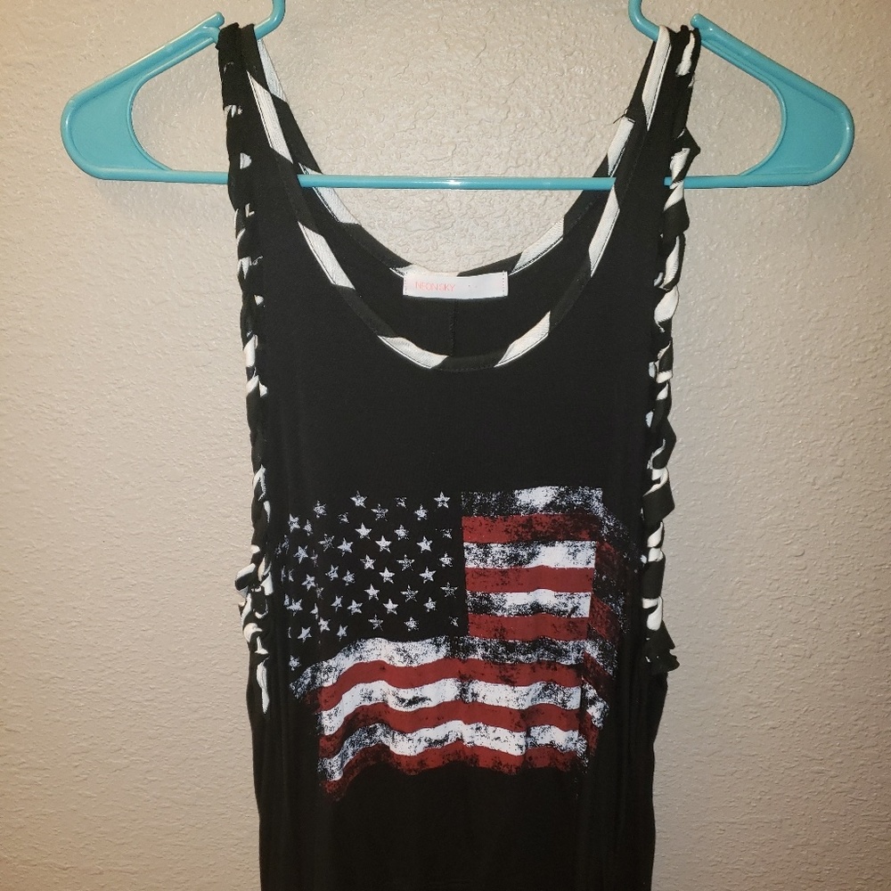 American flag tank top